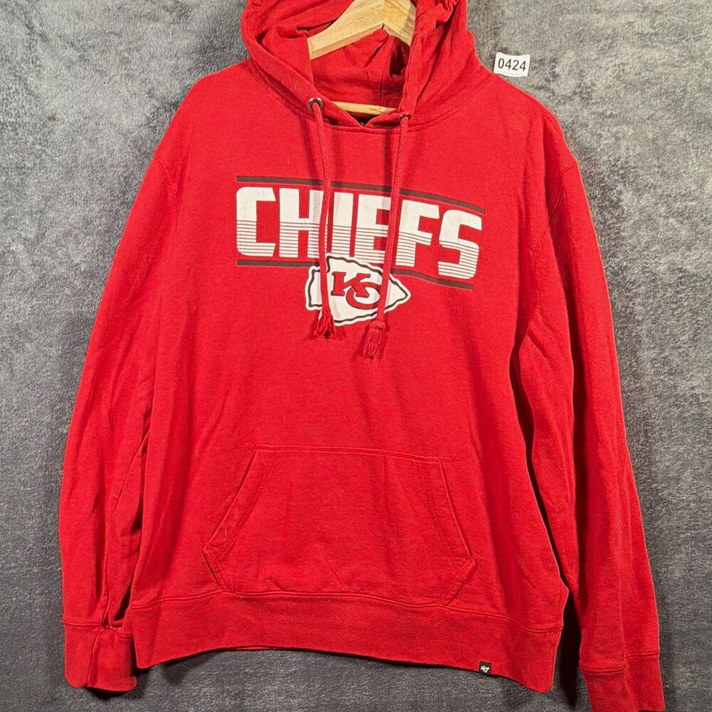 ’47 Kansas City Chiefs NFL Pullover Hoodie Sweatshirt Red Football XL
